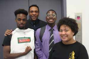 Michael Roberts with CAS students