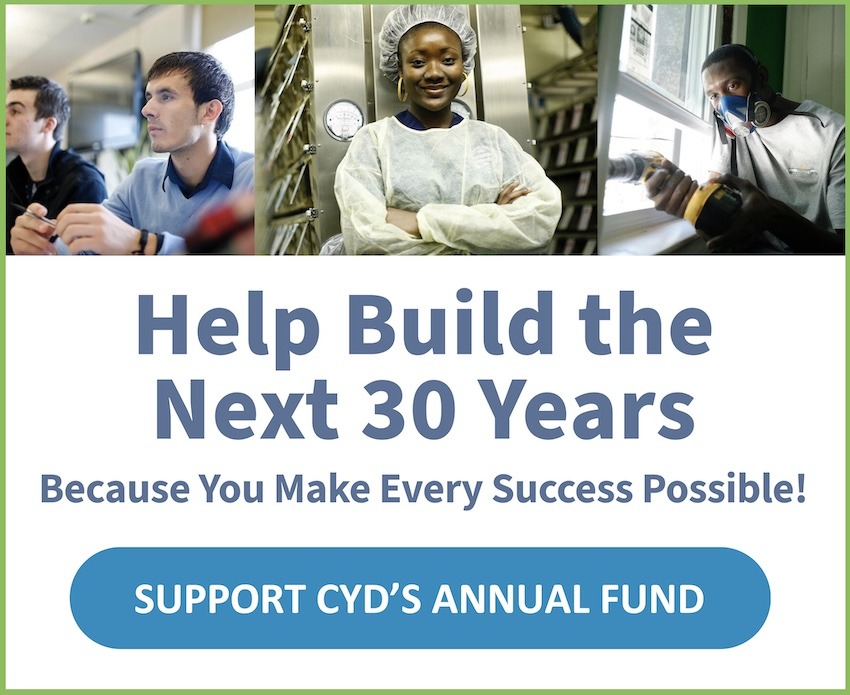Donate to the CYD Annual fund - popup links to page