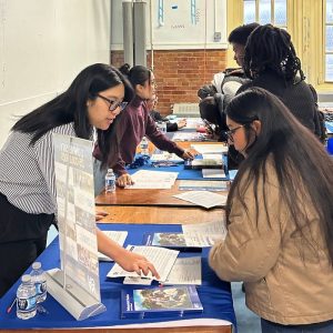 info table at CAS college & career fair