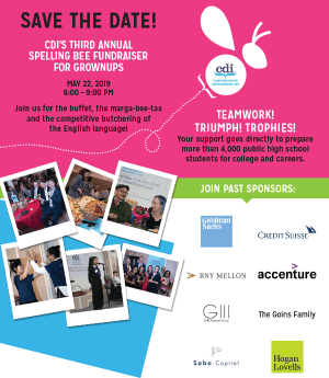 flyer for Spelling Bee fundraiser