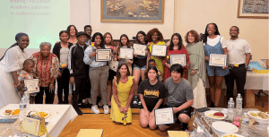 Career Academy students at certificate ceremony