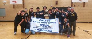 MCNDHS Championship Table Tennis team