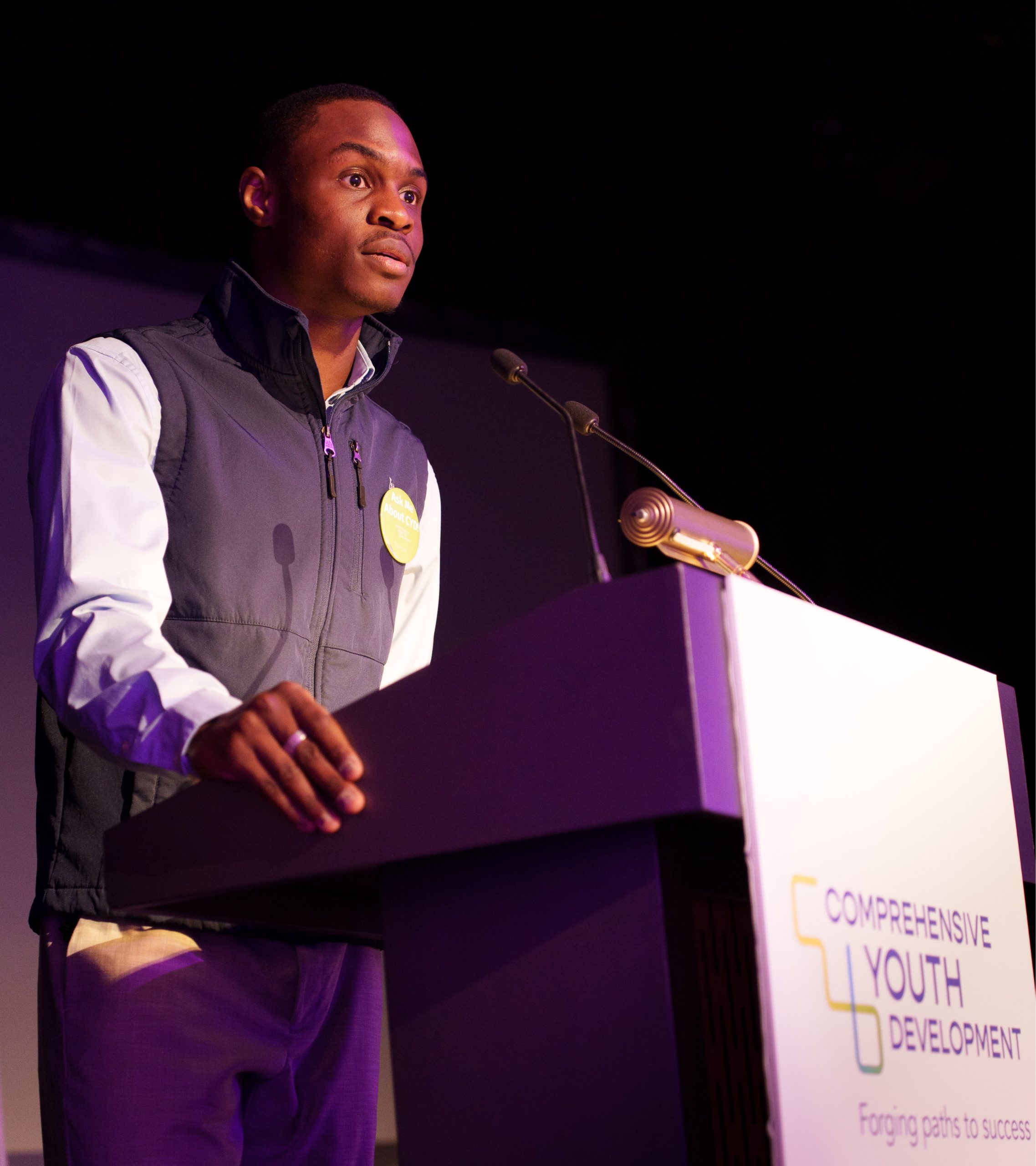 CYD alumnus Dan speaking at event
