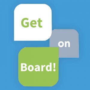 "Get on Board" graphic