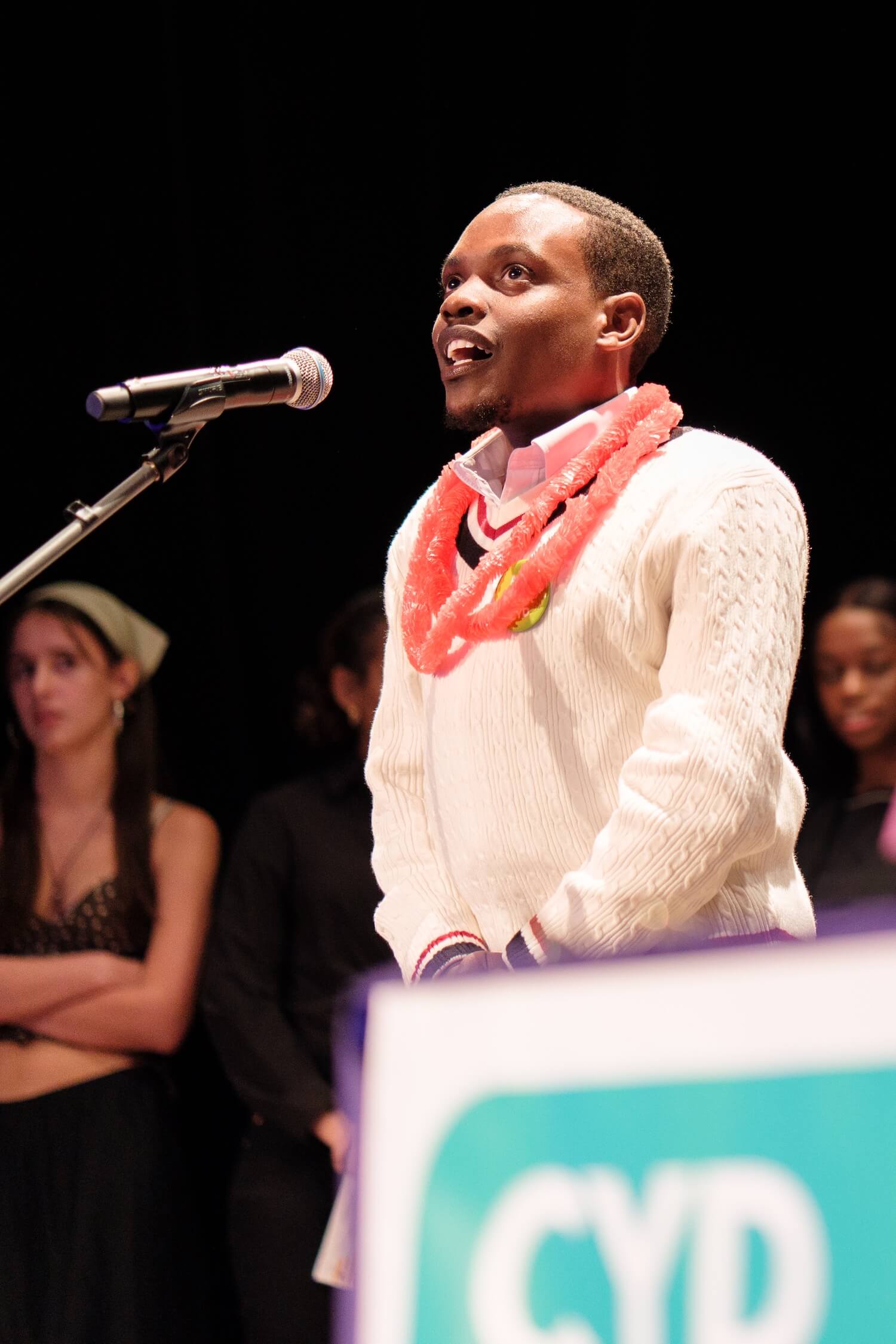 Giovanny Exilus competing at CYD Spelling Bee