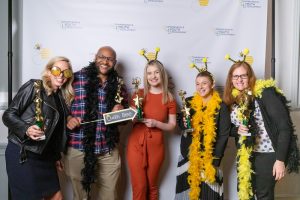 Goldman Sachs group pictured at Spelling Bee event