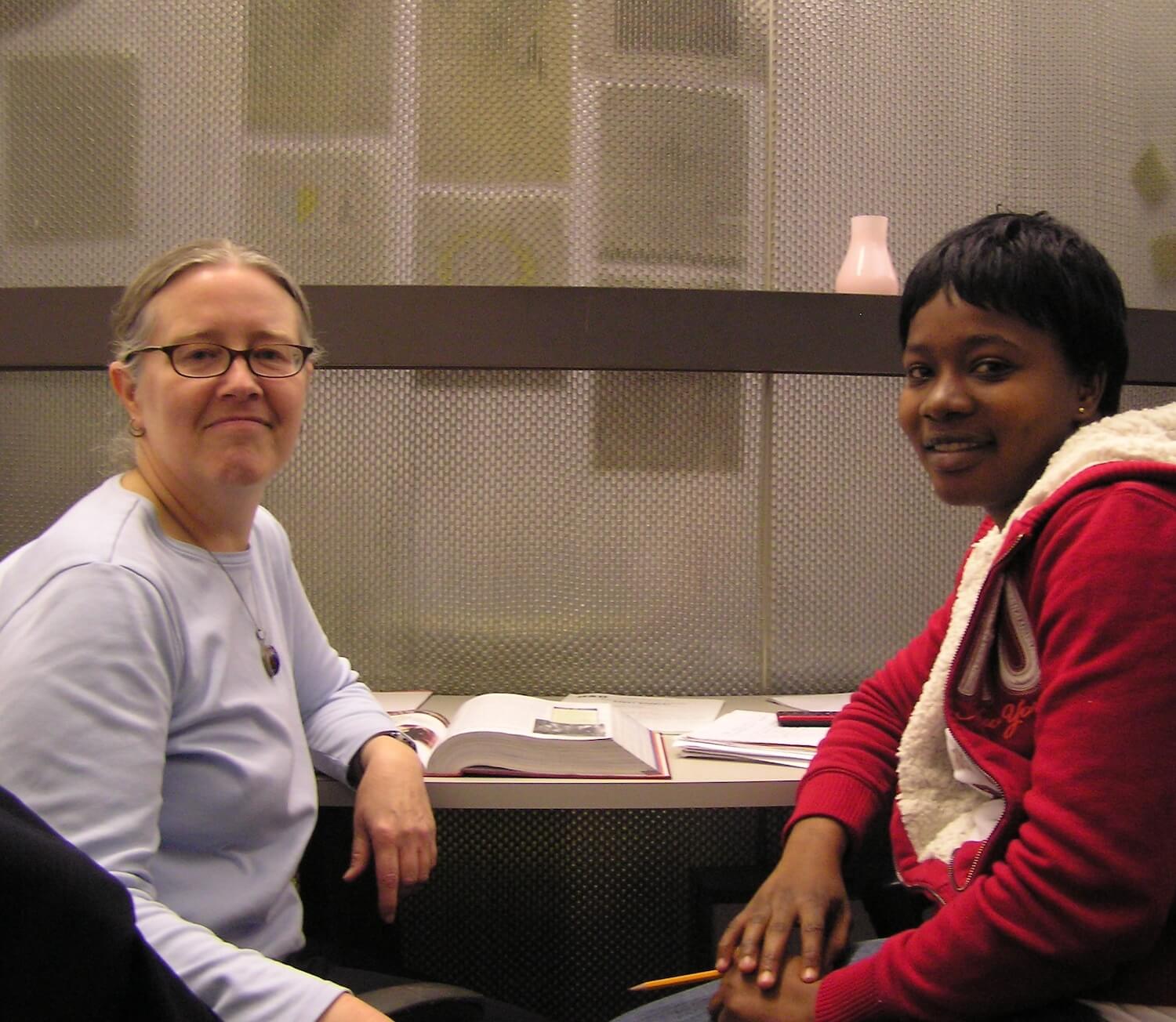 Margaret McMahon with student