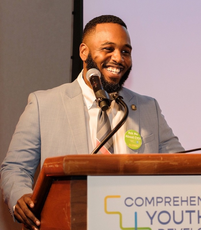 Omari Romain speaking