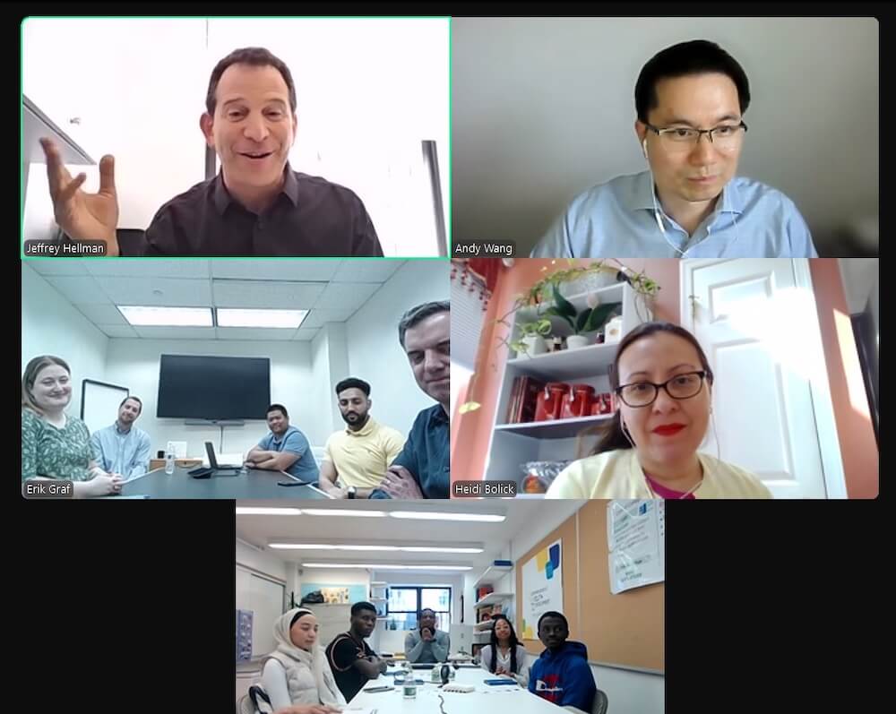 Screenshot from virtual PVH career event