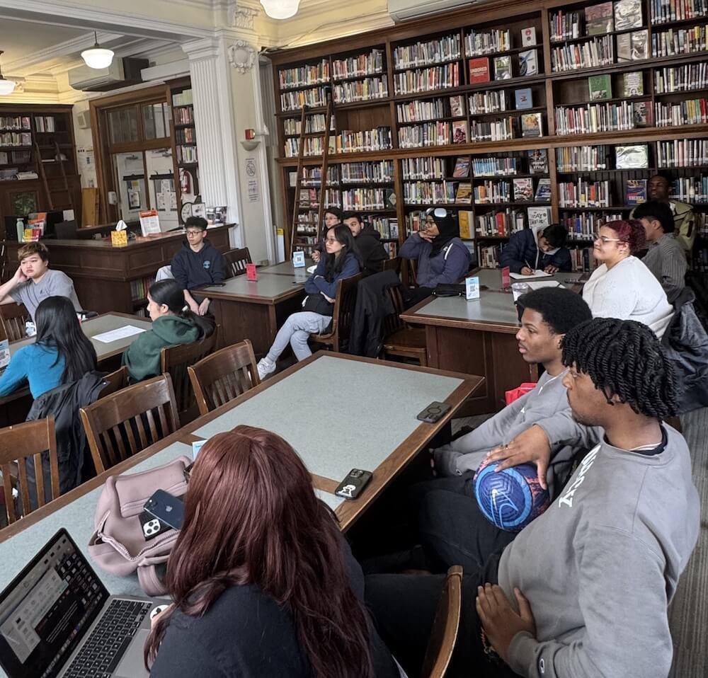 Students gathered at career workshop