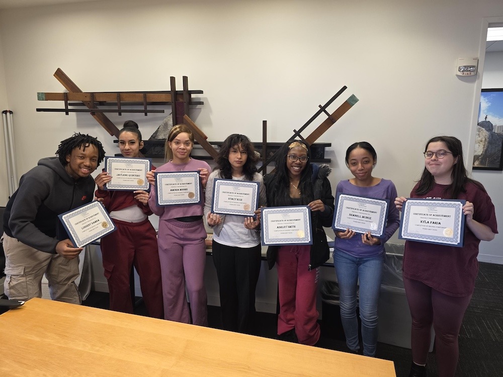 Career Academy Students with Bridge completion certificates