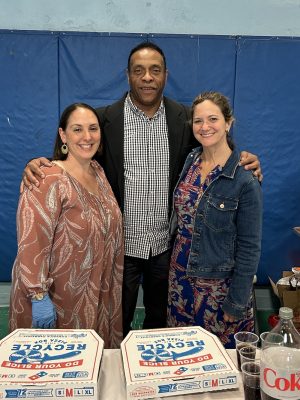 Caroline Abikaram, NextGen Leaders Co-Chair, with Michael Roberts and Megan Campbell