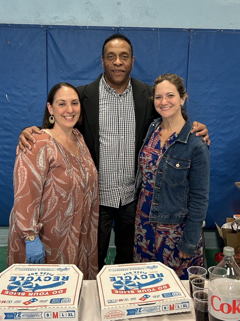 Caroline Abikaram, NextGen Leaders Co-Chair, with Michael Roberts and Megan Campbell