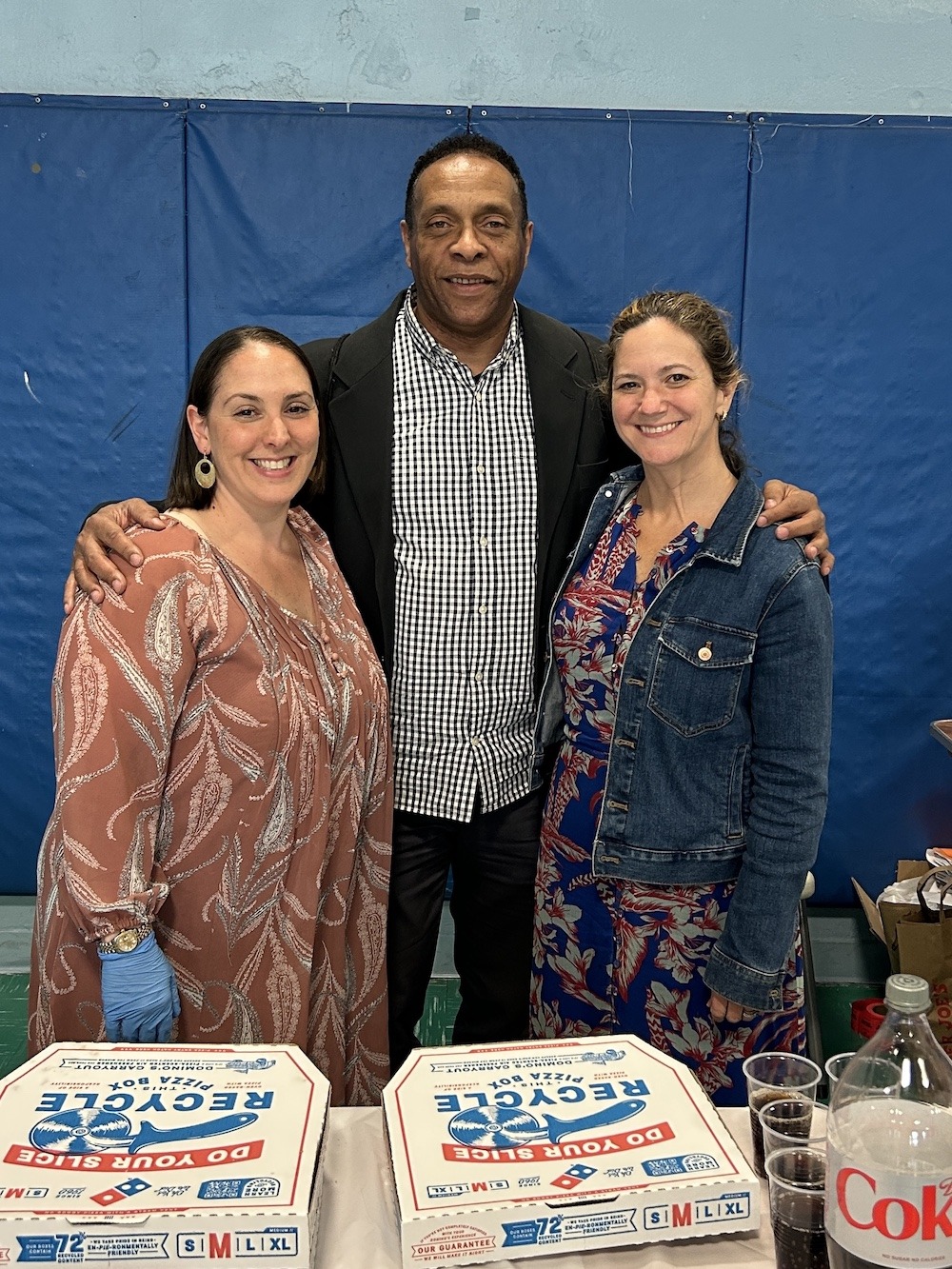 Caroline Abikaram, NextGen Leaders Co-Chair, with Michael Roberts and Megan Campbell